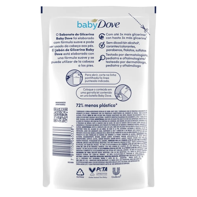 DOVE BABY LIQ GLI X 180RE
